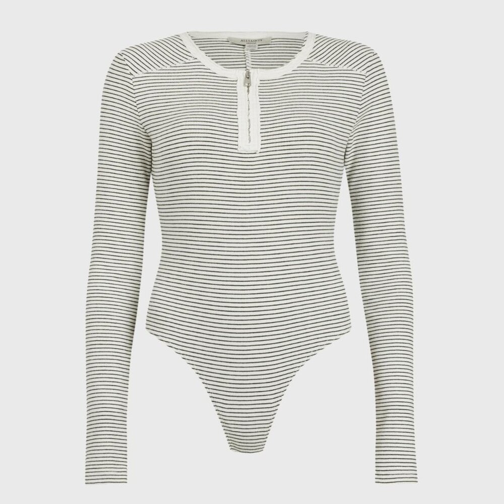 Allsaints Womens Alicia Long Sleeve Bodysuit